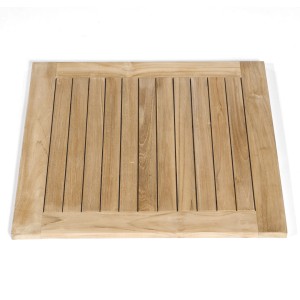 Natur24 Tunis Tischplatte, 80x80 cm, Teak Natur für Gartentische.