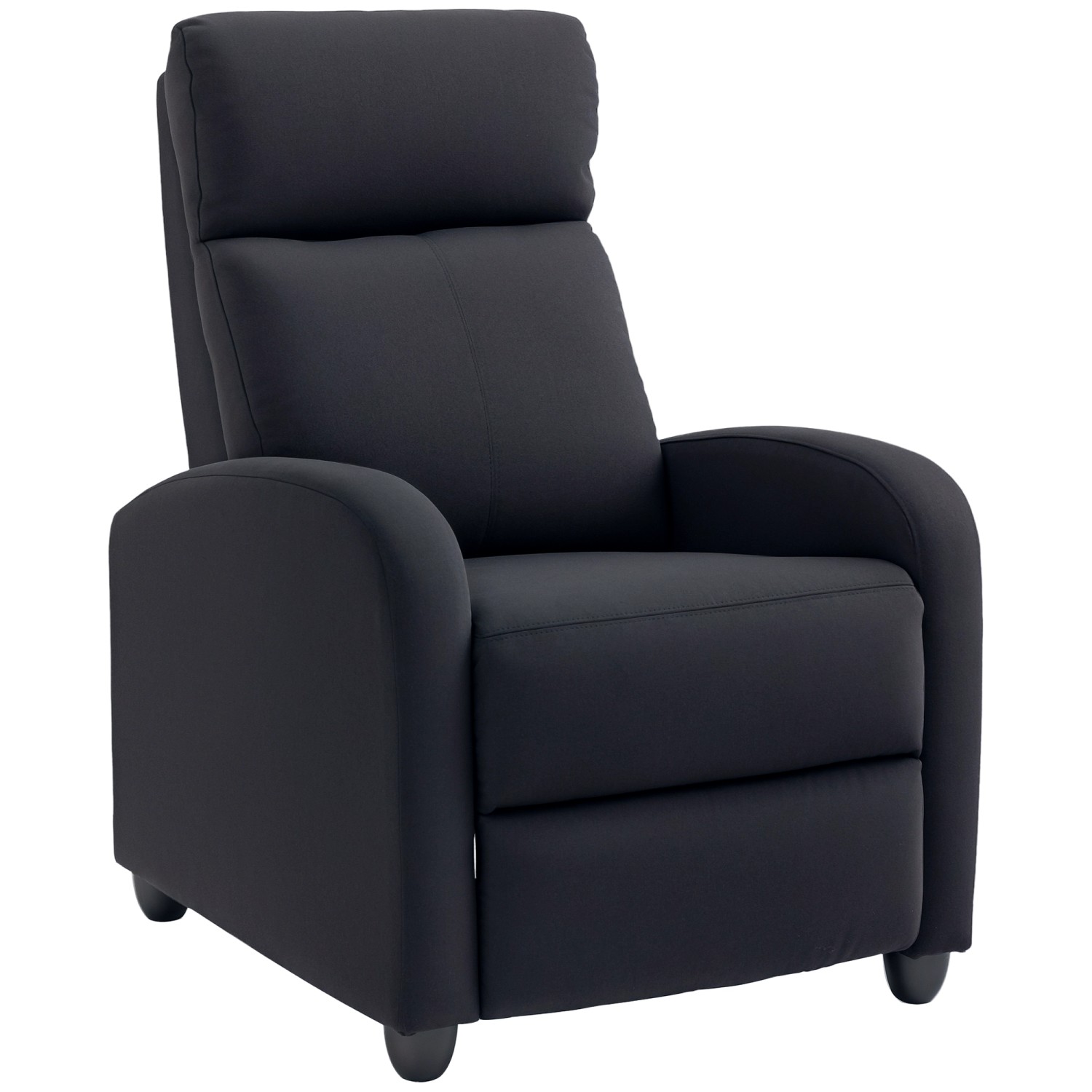 HOMCOM Relaxsessel Polyester Stahl Schwarz 69L x 88B x 101H cm günstig online kaufen