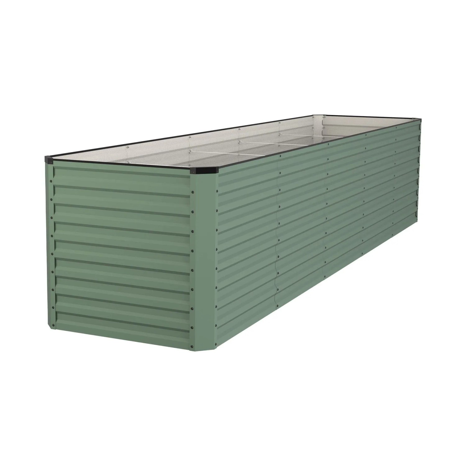 VidaAtHome.de RIVARO Select Hochbeet 100 x 425 x 90 cm Waldgrün mit Schwarz