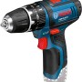 Bosch Professional GSB 12V-15 Akku-Schlagbohrschrauber, blau/schwarz, mit Bohrfutter.