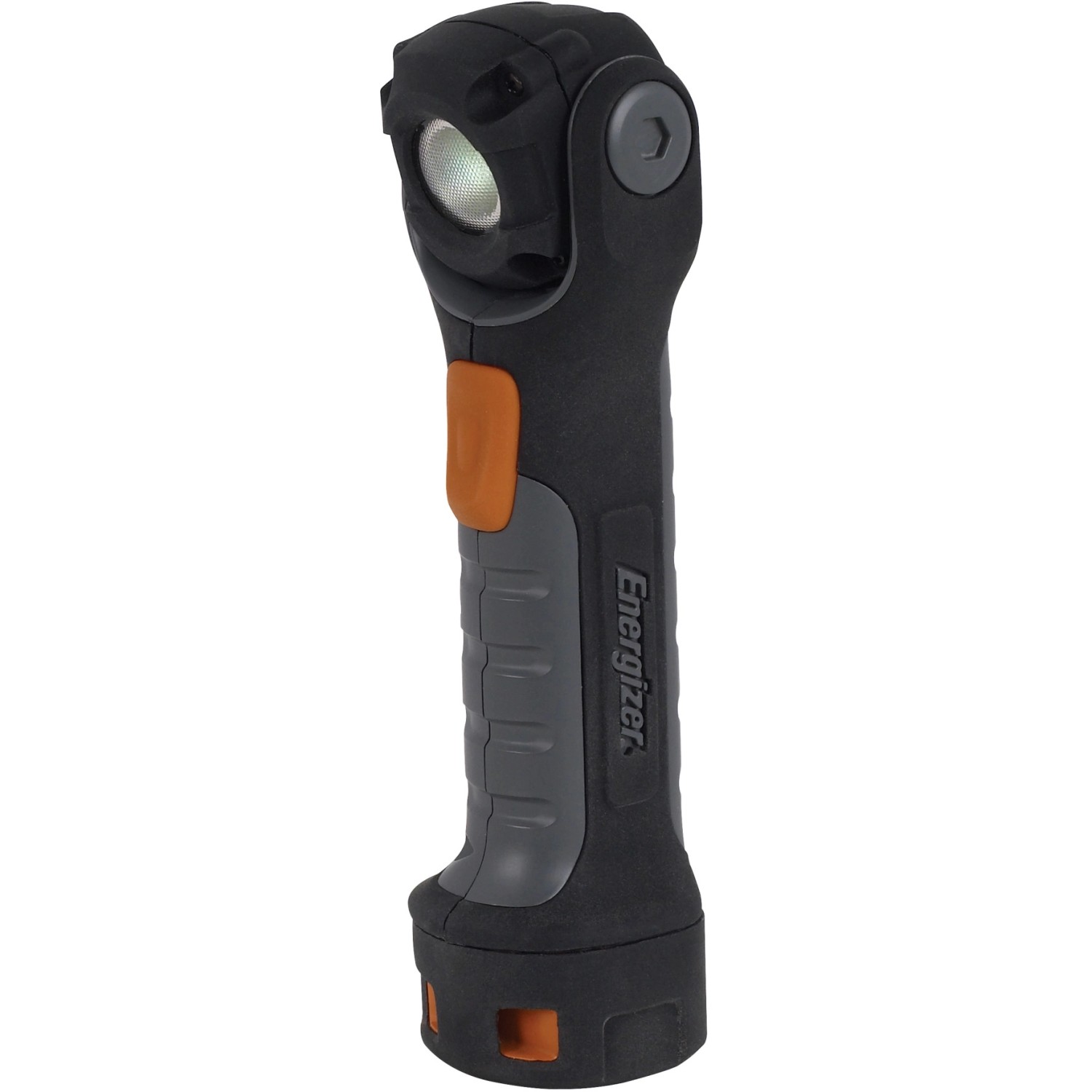 Energizer Hardcase Pivot Arbeitslampe, schwarz/grau, mit drehbarem Kopf und Magnetfuß.