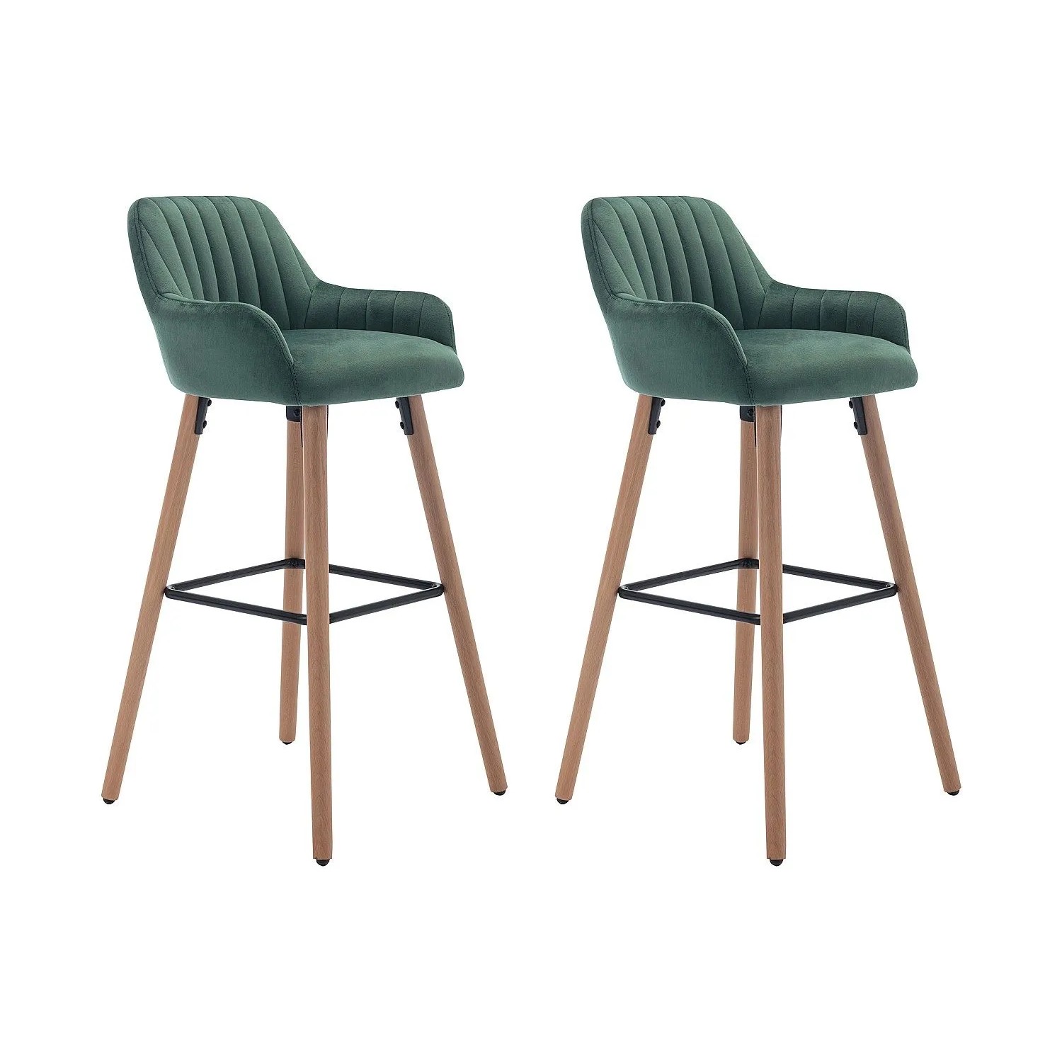 Vente-unique Barhocker Eleana Smaragdgrün 47 cm