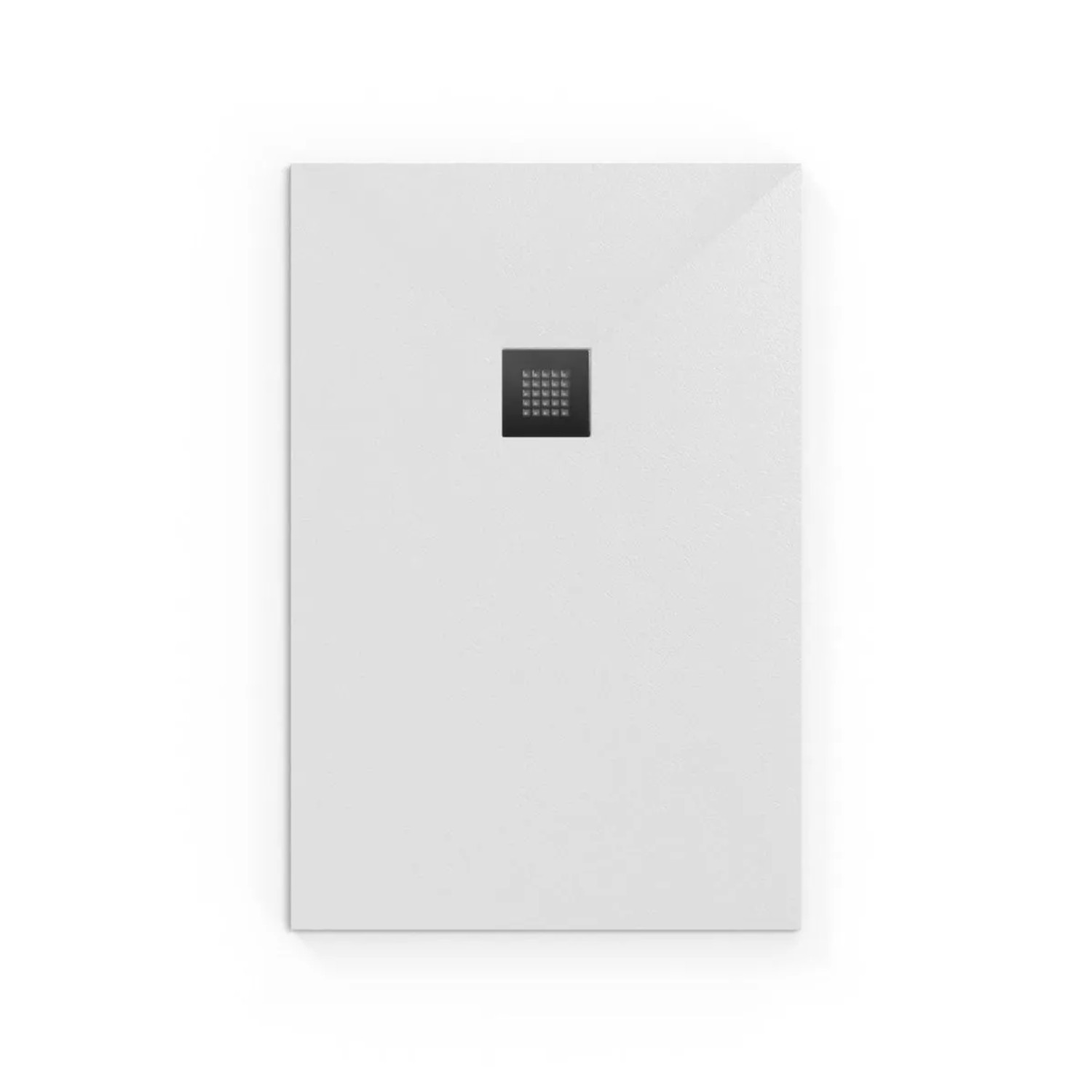Swiss Aqua Technologies Duschwanne 100x90CM Gussmarmor Weiß Flach Inkl. Siphon und Füße