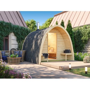 Fjordholz Pod-Sauna Modell 300 Außensauna Bausatz Fichte