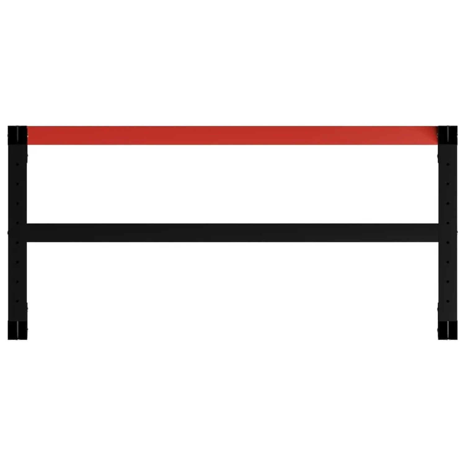 vidaXL Werkbankgestell, schwarz/rot, 120x57x79cm, Metall, für individuelle Werkbank