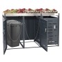 PROREGAL Mülltonnenbox 3er 110x175x62cm 80-240 Liter_8