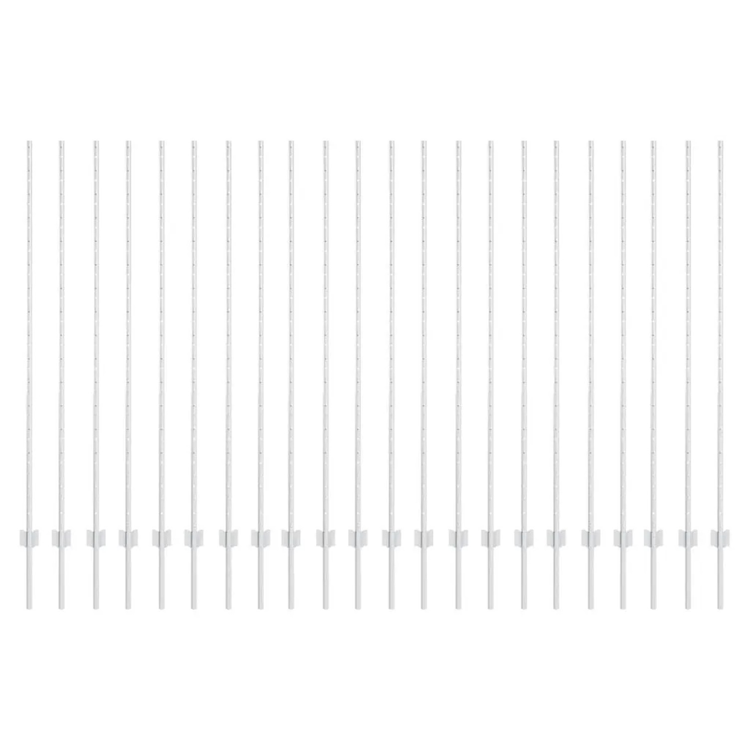 vidaXL Zaunpfosten 22 Stk Silber 200 cm Stahl 3335960 günstig online kaufen