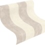 Rasch Vliestapete Tapetenwechsel II mit Streifen in Creme und Grau, Rollenmaß 10,05x0,53m.