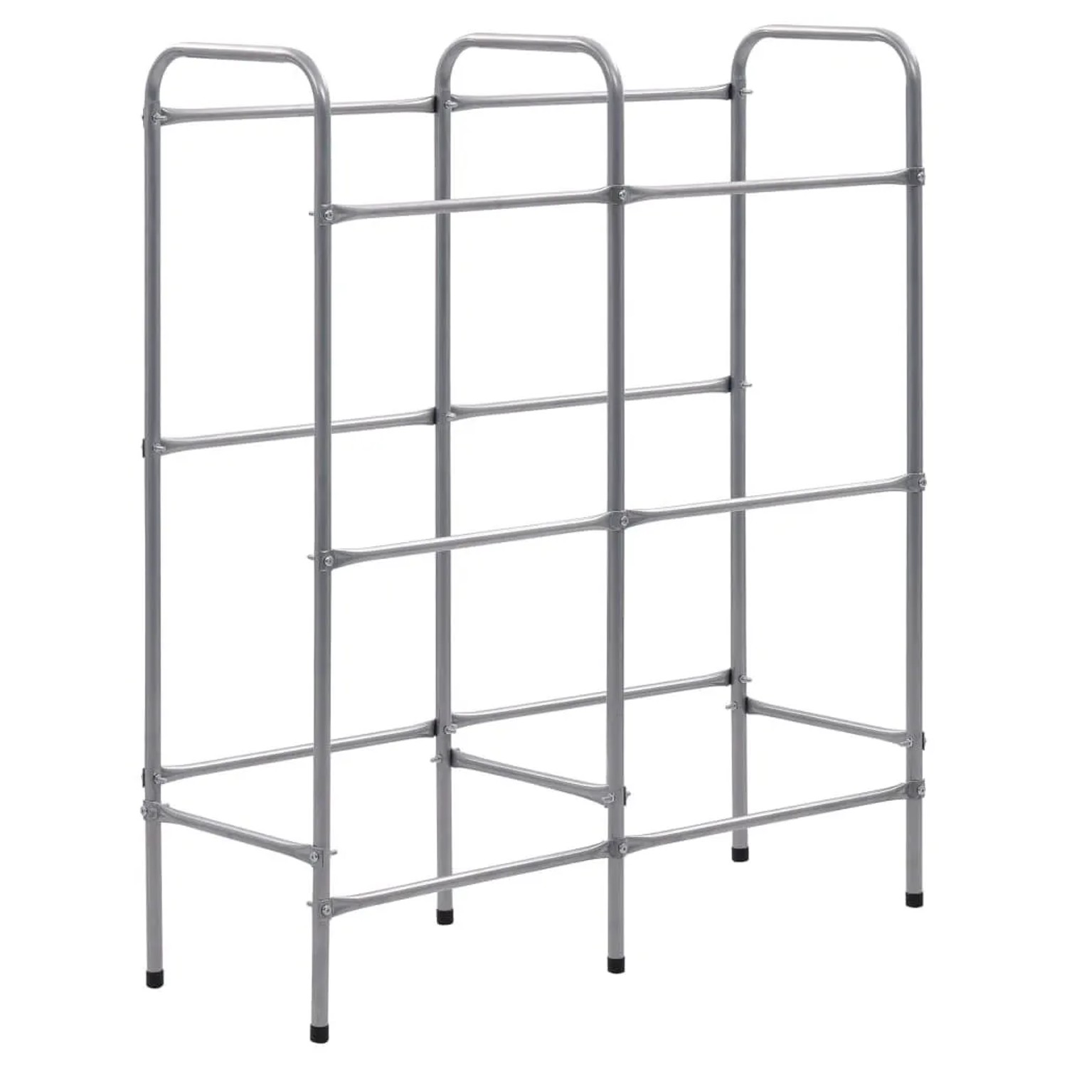 vidaXL Kistenregal für 6 Kisten Silbern 96x33x116 cm Stahl 285213