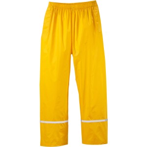 Gelbe Scheibler Regenbundhose Basic 8112 in Größe XL für Arbeitskleidung mit Reflektoren.