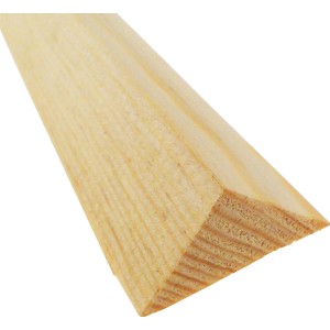 Dreikantleiste aus Kiefernholz, 14x14 mm, 900 mm lang. Ideal für diverse Bauprojekte.