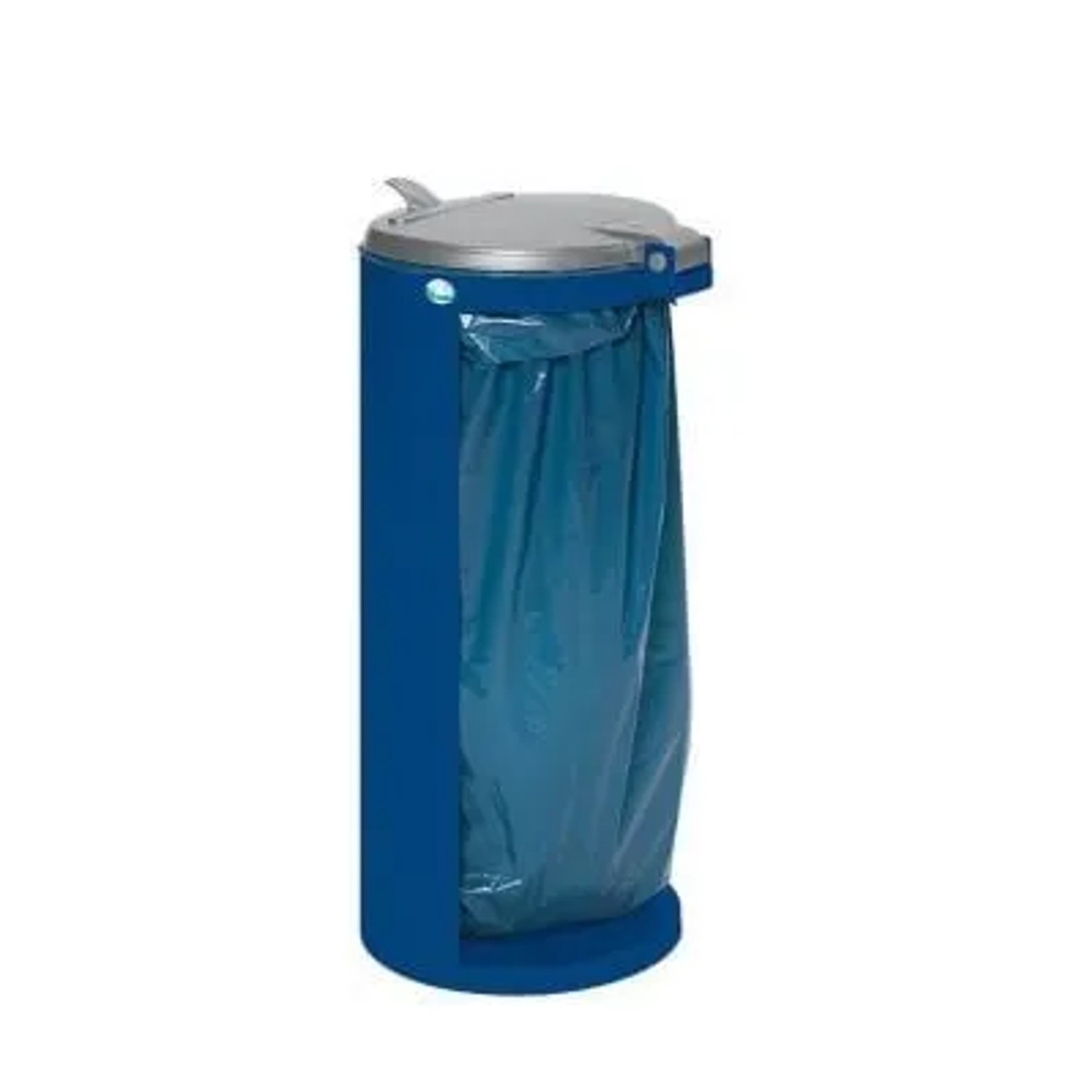 PROREGAL Kompakter Abfallsammler Junior Mit Deckel 35 cm Einfüllöffnung HxBxT 90 x 45 x 45 cm Stahl Blau