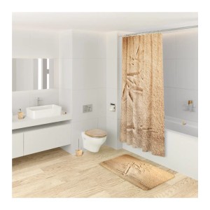 Sanilo Badewannenstöpsel Sunshine im Badezimmer-Set mit Duschvorhang und Badematte.