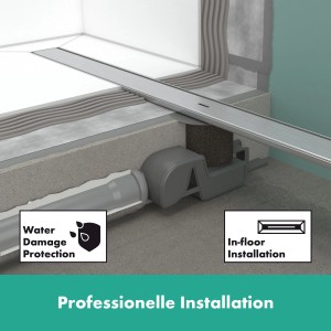 Hansgrohe Duschrinne-Set RainDrain Allround 90 cm Silber