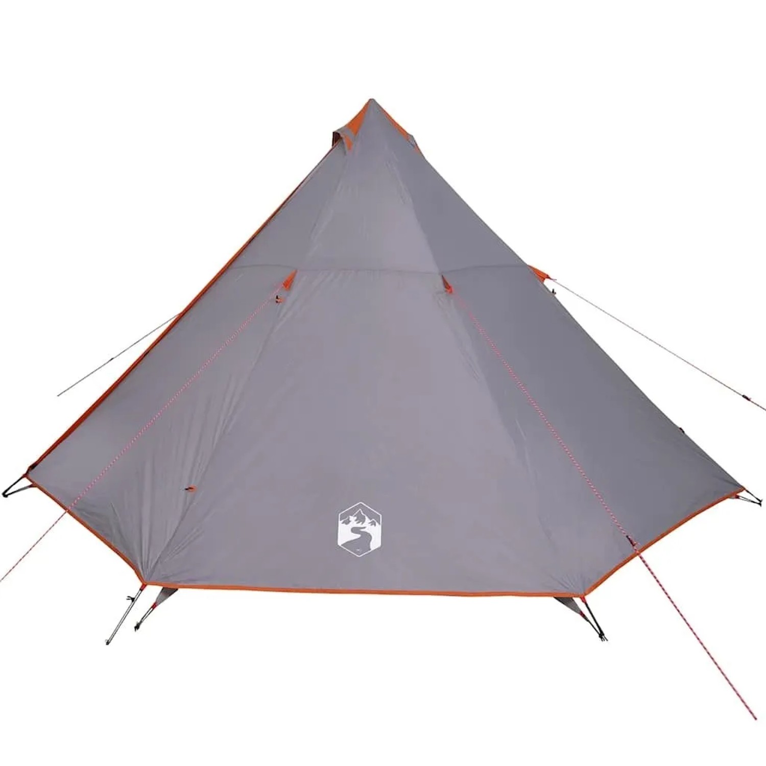 vidaXL Tipi-Familienzelt 8 Personen Grau und Orange Wasserdicht 94584 günstig online kaufen