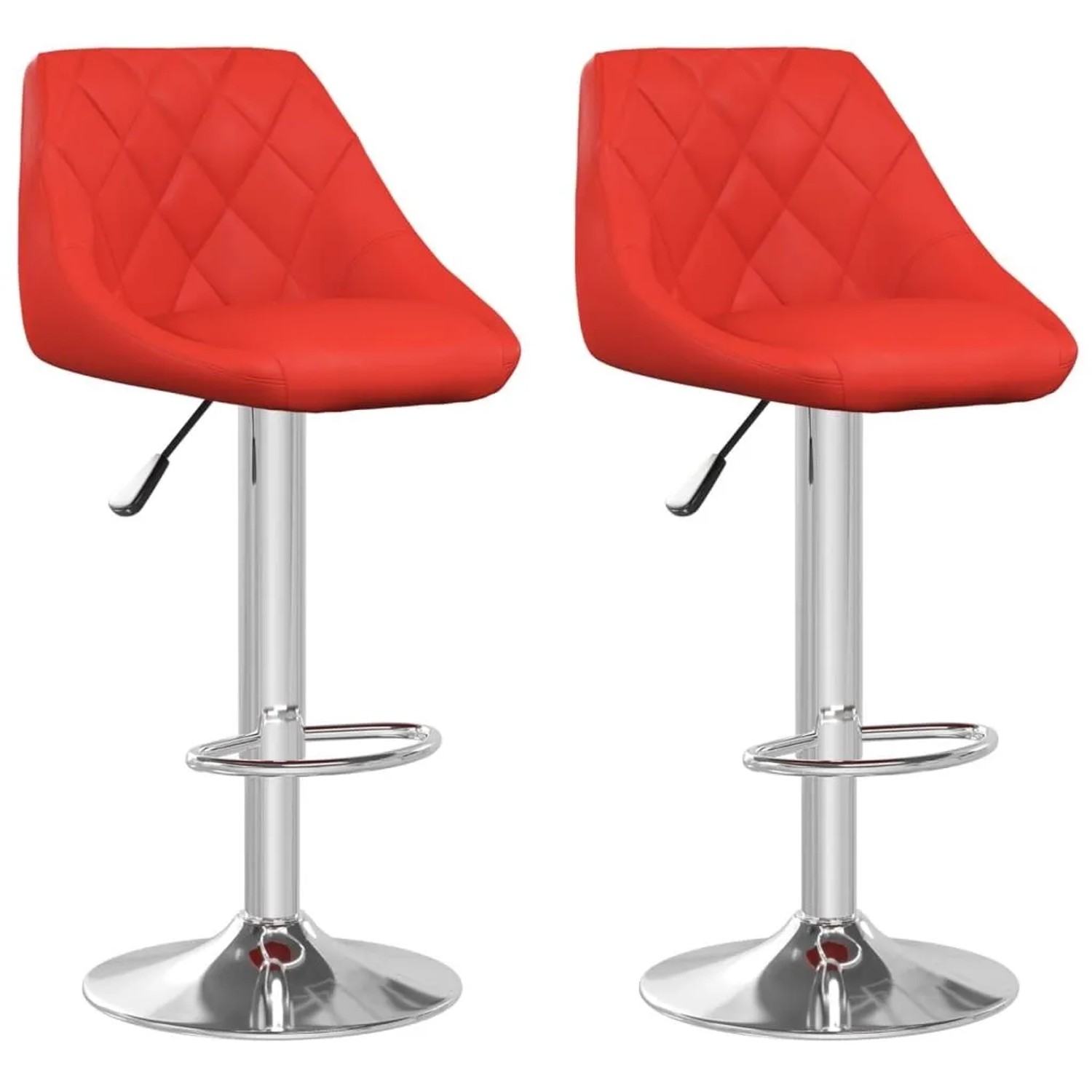 vidaXL Barhocker 2 Stk Rot Kunstleder 335181
