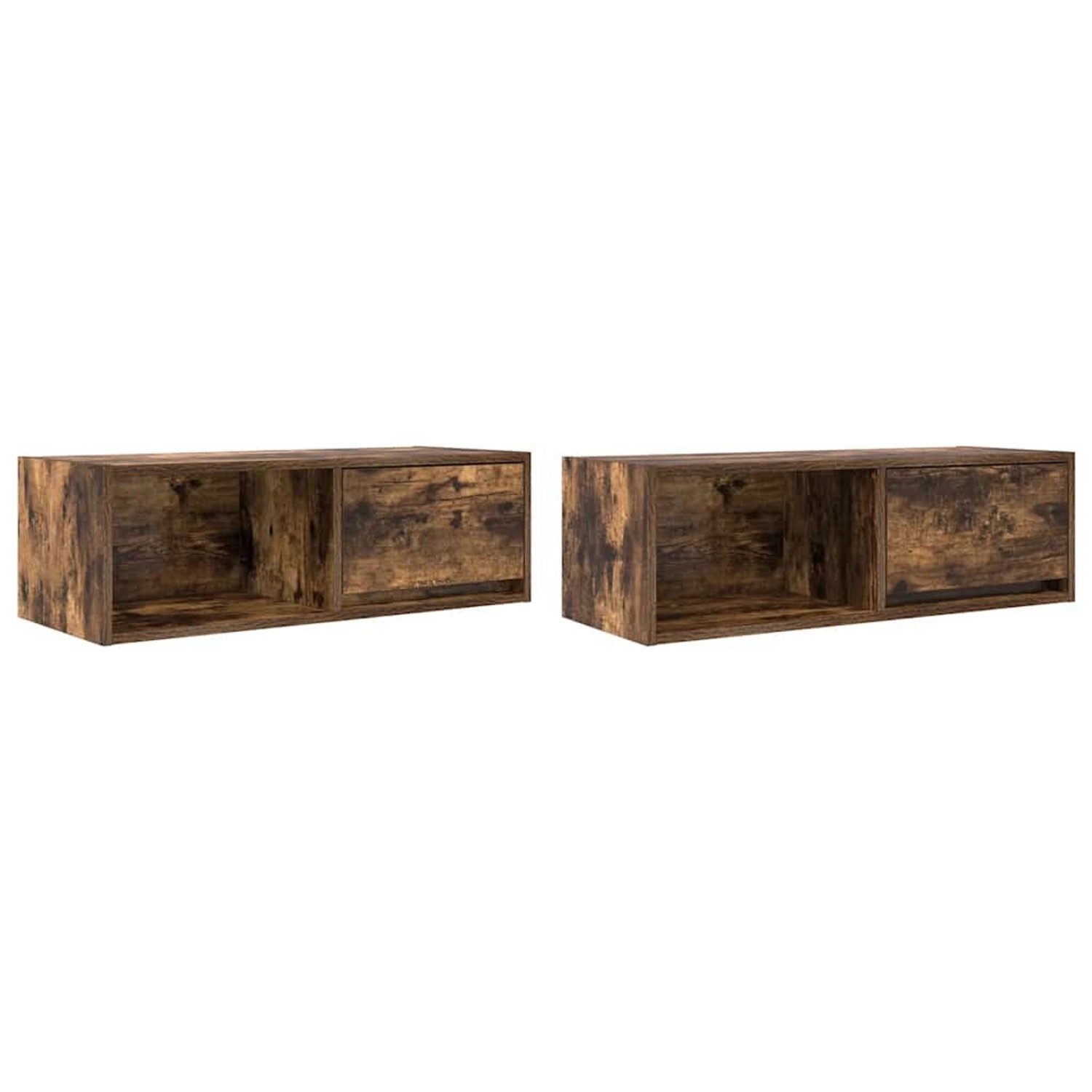 vidaXL TV-Schränke 2 Stk Räuchereiche 80x31x25,5 cm Holzwerkstoff 861463