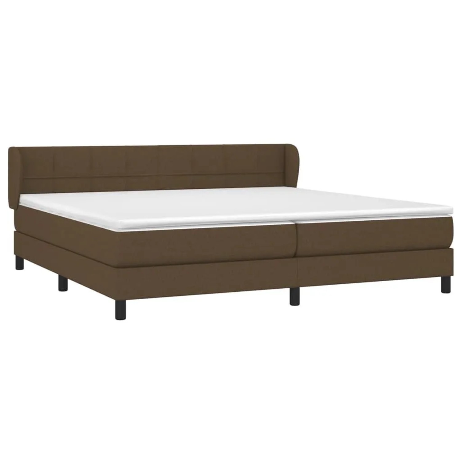 vidaXL Boxspringbett mit Matratze Dunkelbraun 200x200 cm Stoff 3126272 günstig online kaufen