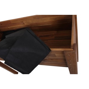 DELUKE Hochbeet ROBERT Natur Akazie Holz-Hochbeet für Garten Balkon-Beet Gemüsebeet Kräuterbeet