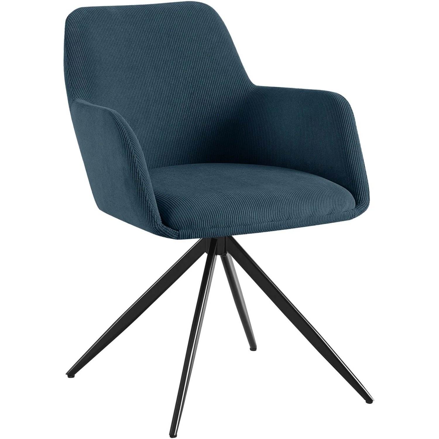 DELUKE Esszimmerstuhl PELON Cord Blau 56x62x81cm Essstühle Esszimmerstühle Küchenstühle Wohnzimmerstühle