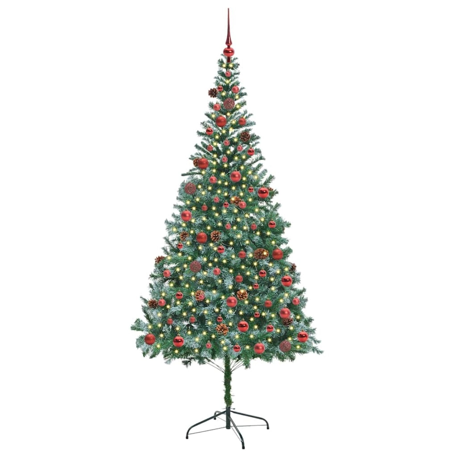 vidaXL Künstlicher Weihnachtsbaum Grün 210 cm PVC und Stahl 3396723