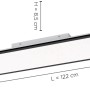 Schwarze LED-Deckenleuchte Flat, 119,5x29,5 cm, von Just Light. Modernes Design für Innenräume.