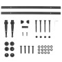 vidaXL Mini Schiebetürbeschlag Set 122cm, Carbonstahl, für Schranktüren. Zubehör inklusive.