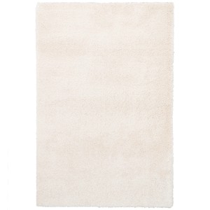 Beiger Snapstyle Hochflor Shaggy Teppich Dream, 160x200cm. Weicher Kurzflorteppich für Wohnräume.