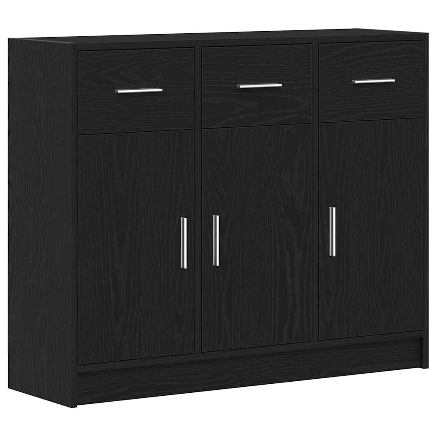 vidaXL Sideboard Schwarze Eiche 91x28x75 cm Holzwerkstoff 862447 günstig online kaufen