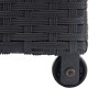 Proregal Poly-Rattan Kissenbox HxBxT 51x100x50cm Premium Schwarz 170L Gartentruhe Auflagenbox Truhe_8