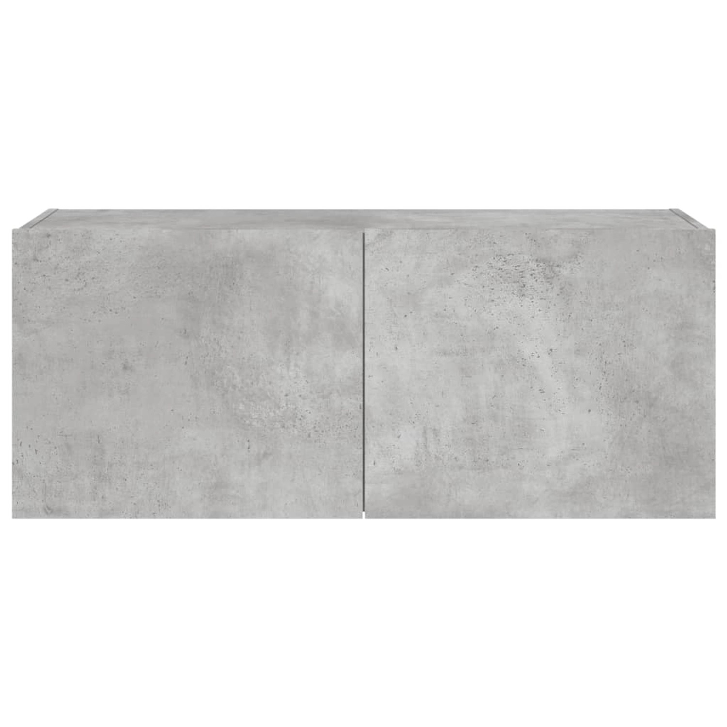 VidaXL TV-Wandschrank in Betongrau, 100x35x41 cm. Wohnwand mit zwei Fächern.