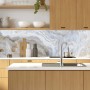 MySpotti Küchenrückwand Profix Cucina Stig, 100x60 cm, Stein Marmor-Hell in moderner Küche.