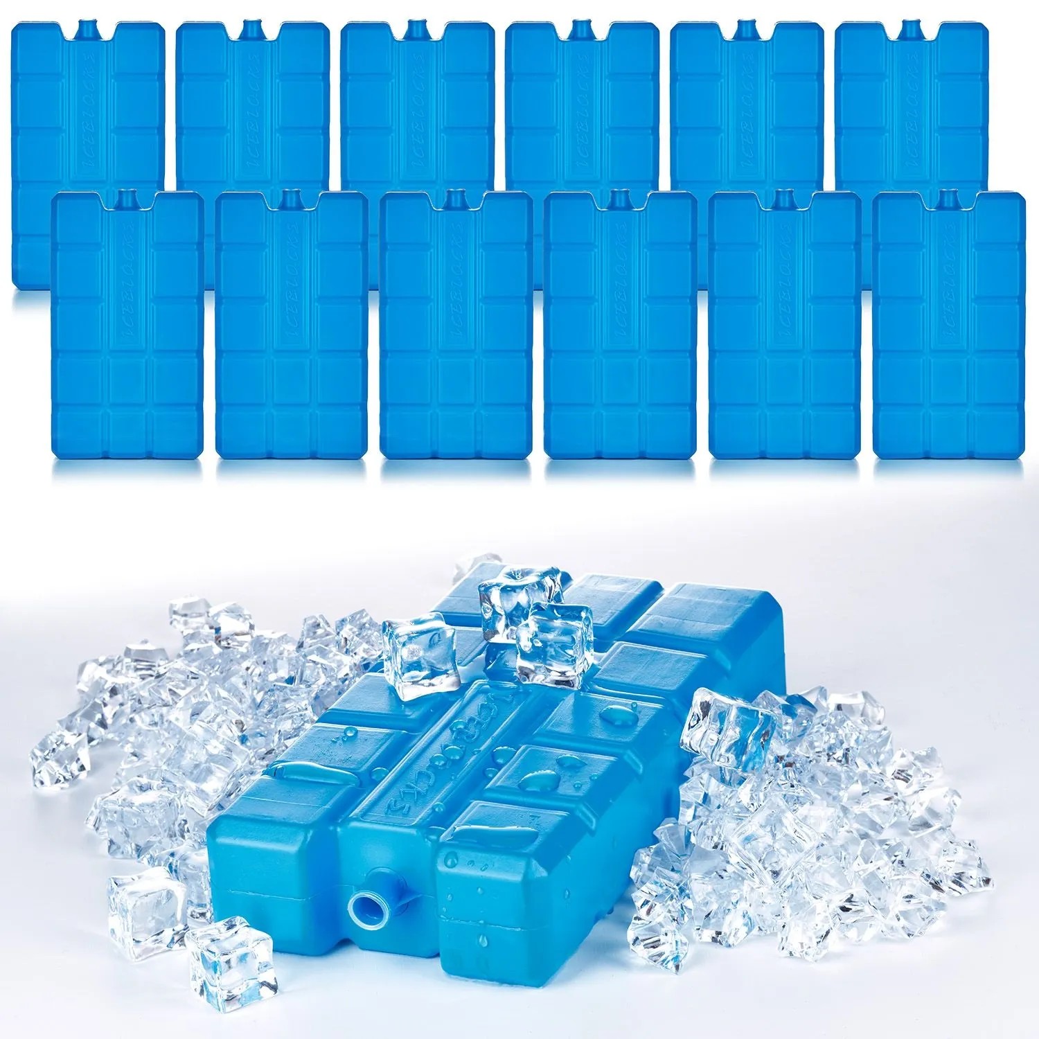 BigDean 12er Set Kühlakkus Je 200ml 12h Lange Kühlung Perfekt Für Kühltasche & Kühlbox 15 X 8 X 2 Cm Kühlelemente Kühlpacks Kühlpads Made