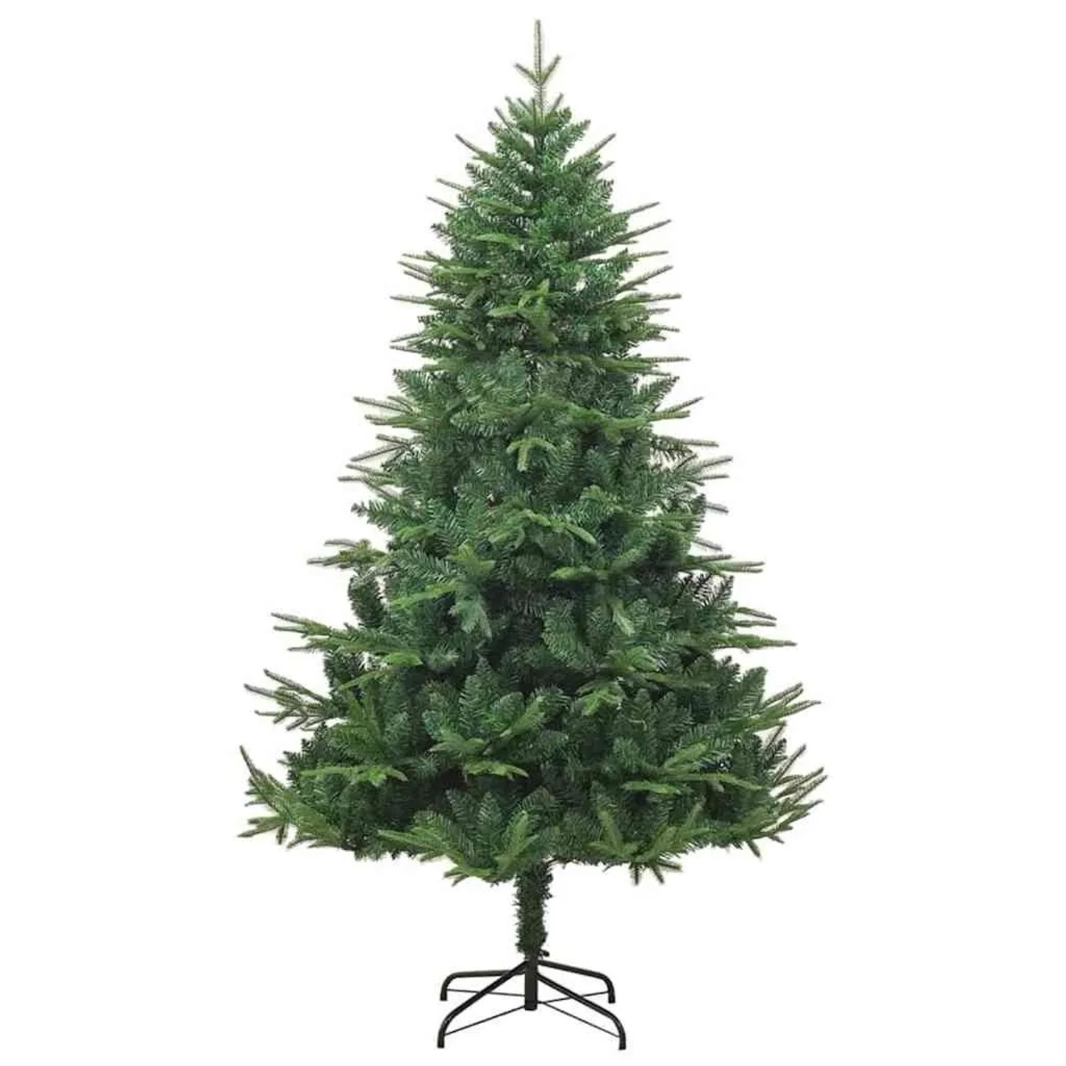 vidaXL Künstlicher Vorbeleuchteter Weihnachtsbaum Grün 180 cm 3395344