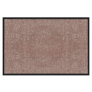 Hellbeige Schmutzfangmatte Rhine, 60x90 cm, mit schwarzem Rand. Fußmatte für den Eingangsbereich.