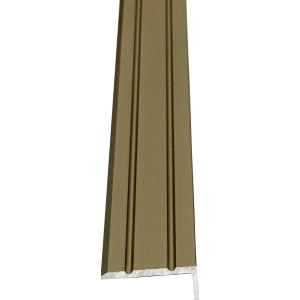 Edelstahl Winkelprofil BAS SK, 10x25x1000mm, für Laminat & Parkett. Treppenwinkelprofil mit Rillen.