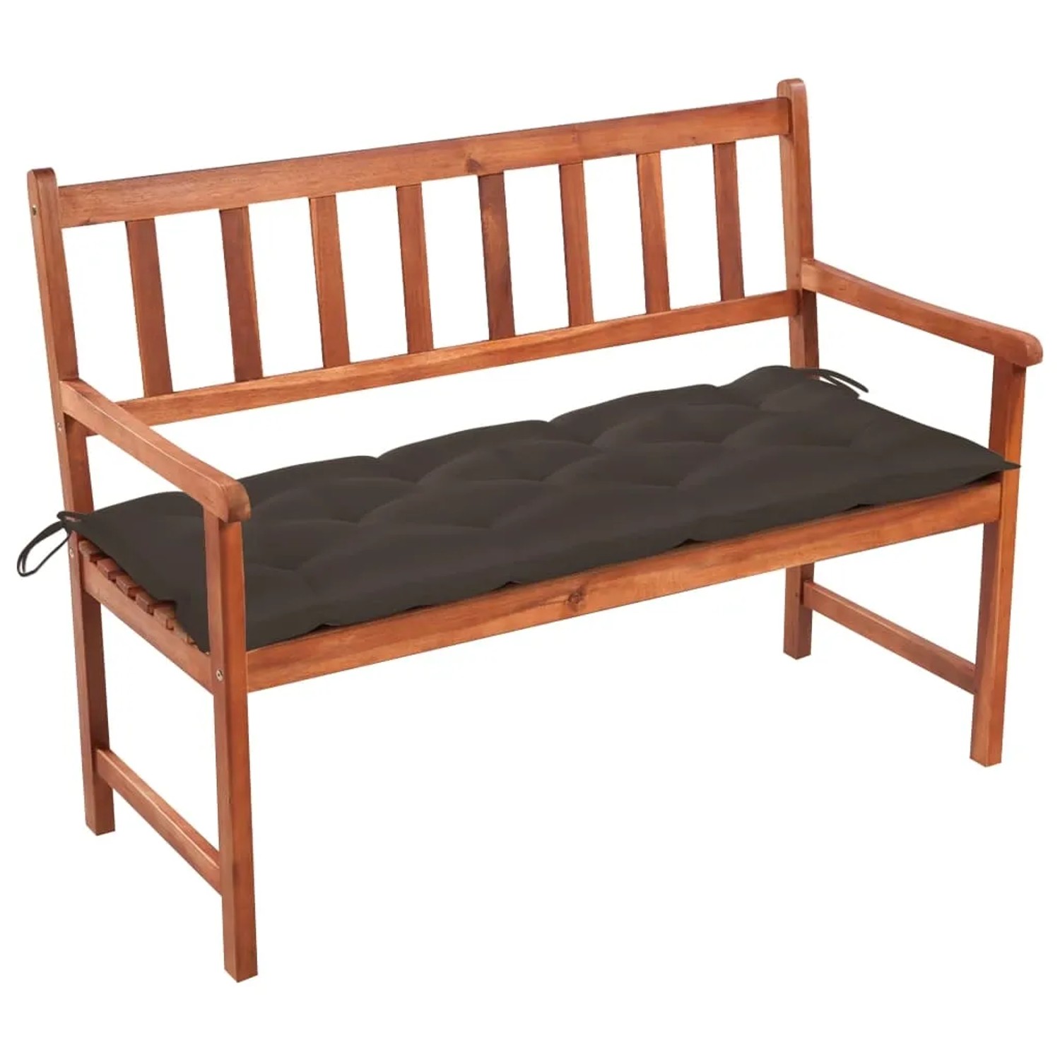 vidaXL Gartenbank mit Auflage 120 cm Massivholz Akazie 3063791