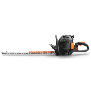 FUXTEC Profi Benzin-Heckenschere, schwarz-orange, mit 80cm Schwertlänge für präzises Schneiden.