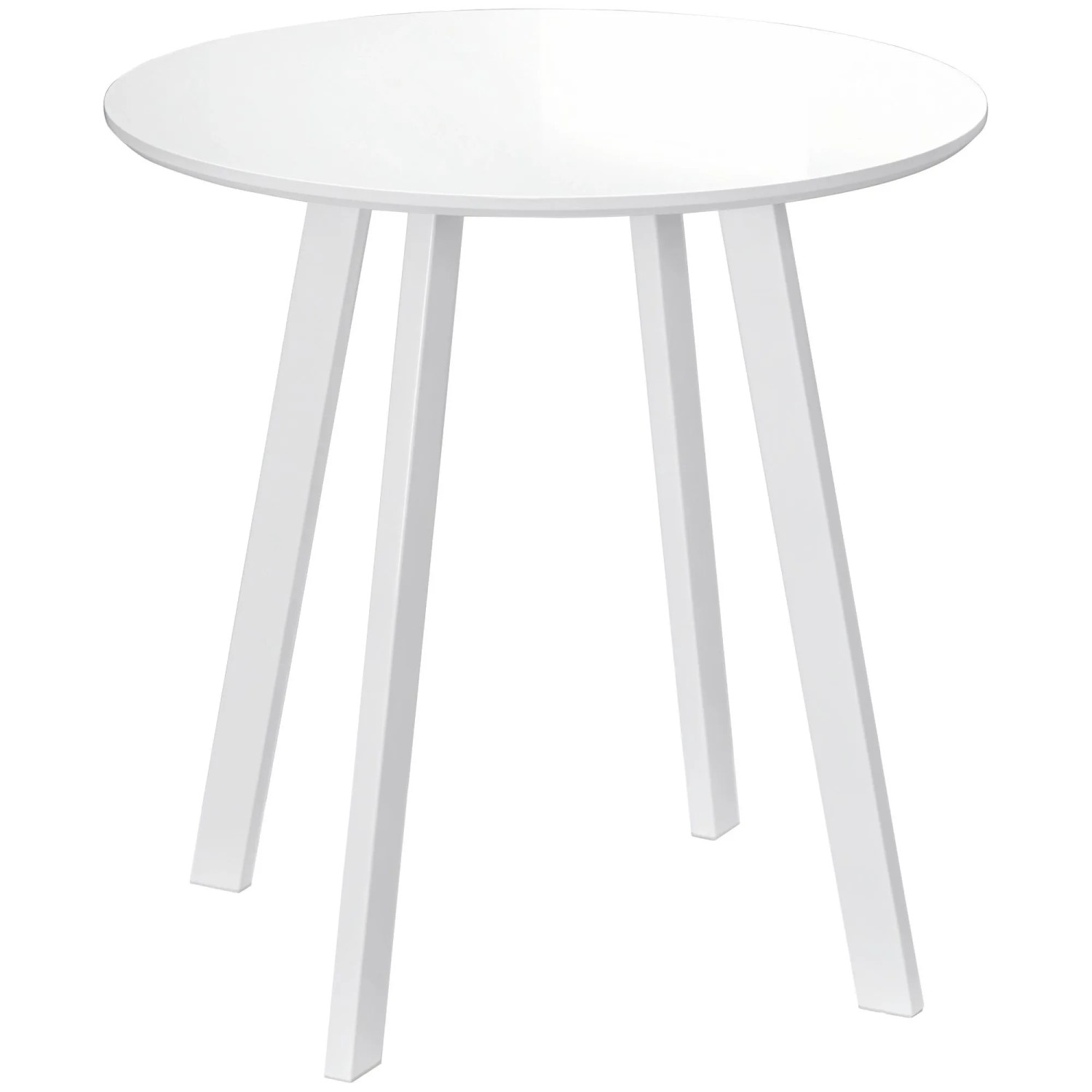 HOMCOM Esstisch mit Abgeschrägten Beinen Modernes Design Weiß 72 x 72 x 75cm