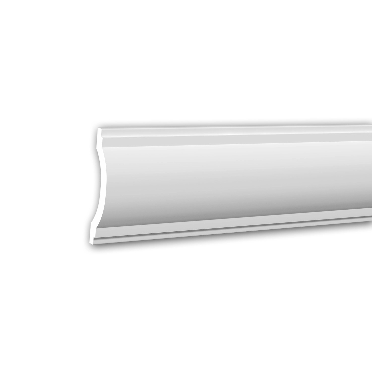 PROFHOME 151360 Wand- und Friesleiste Stuckleiste Zierleiste Friesleiste 2 m 200 cm x 1,2 cm x 7,2 cm Weiß