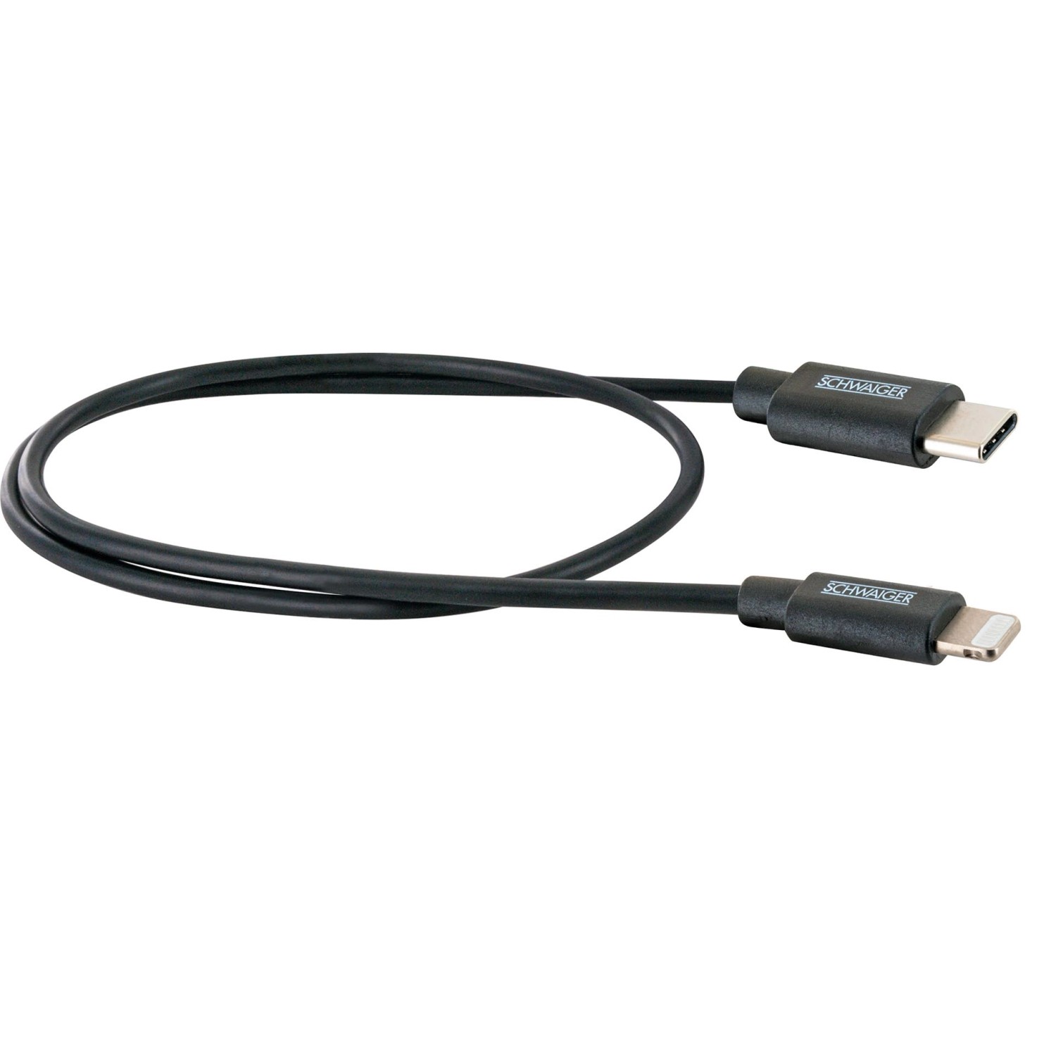 Image of Schwaiger® Apple Lightning Sync und Ladekabel Schwarz 0,5 m