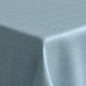 Venilia Tischdecke Denim blau, 140x20 cm, textile Optik. Ideal als strapazierfähige Tischfolie.