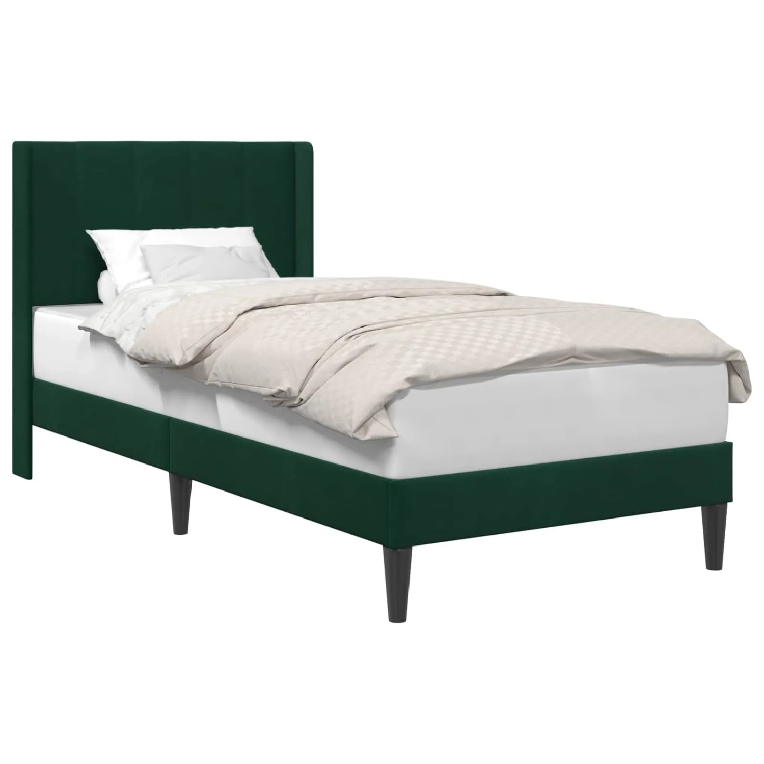 vidaXL Bettrahmen mit Kopfteil Dunkelgrün 80 x 200 cm Samt 42027469
