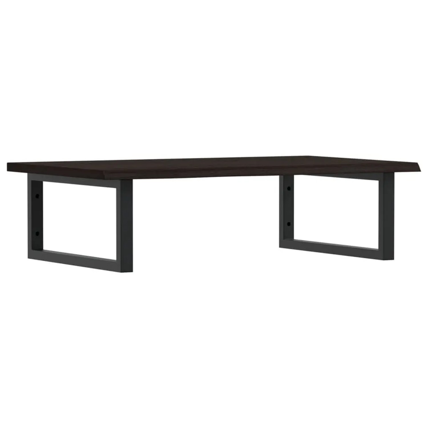 vidaXL Waschtischplatte mit Halterung Stahl und Massivholz Eiche 3302621