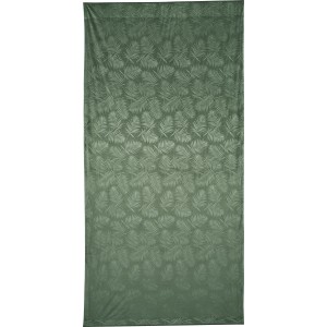 Dunkelgrüner Fenstervorhang mit Blattmotiv, 2er-Set, 245x140 cm, lichtundurchlässig.