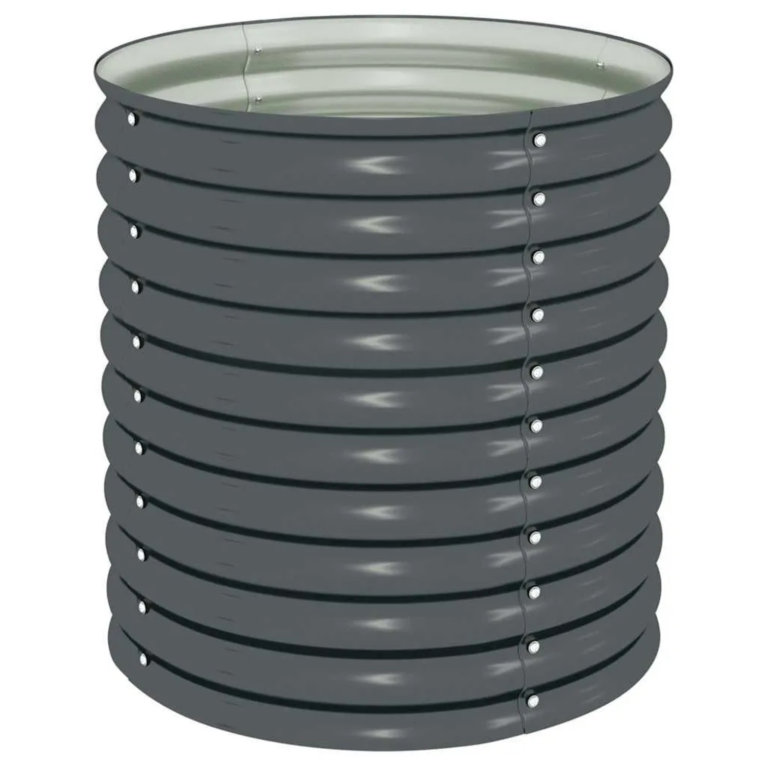 DELUKE Rundes Hochbeet Für Garten BLUMO Verzinkter Stahl Hochbeet Metall Gartenbeet Rund Metall Blumenbeet Gemüsebeet 80...