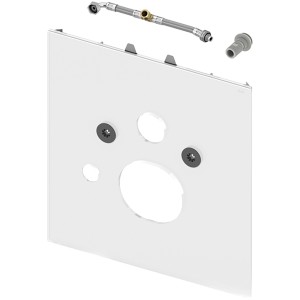 Tecelux WC-Glasplatte für Aquaclean Sela, Glas Weiß, mit Zubehör.