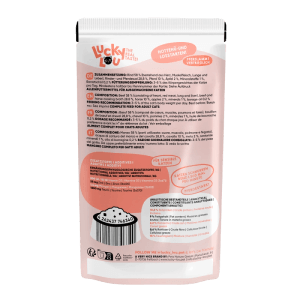 Lucky Lou Katzen-Nassfutter Sensitiv Rind & Pferd, 125g Packung.