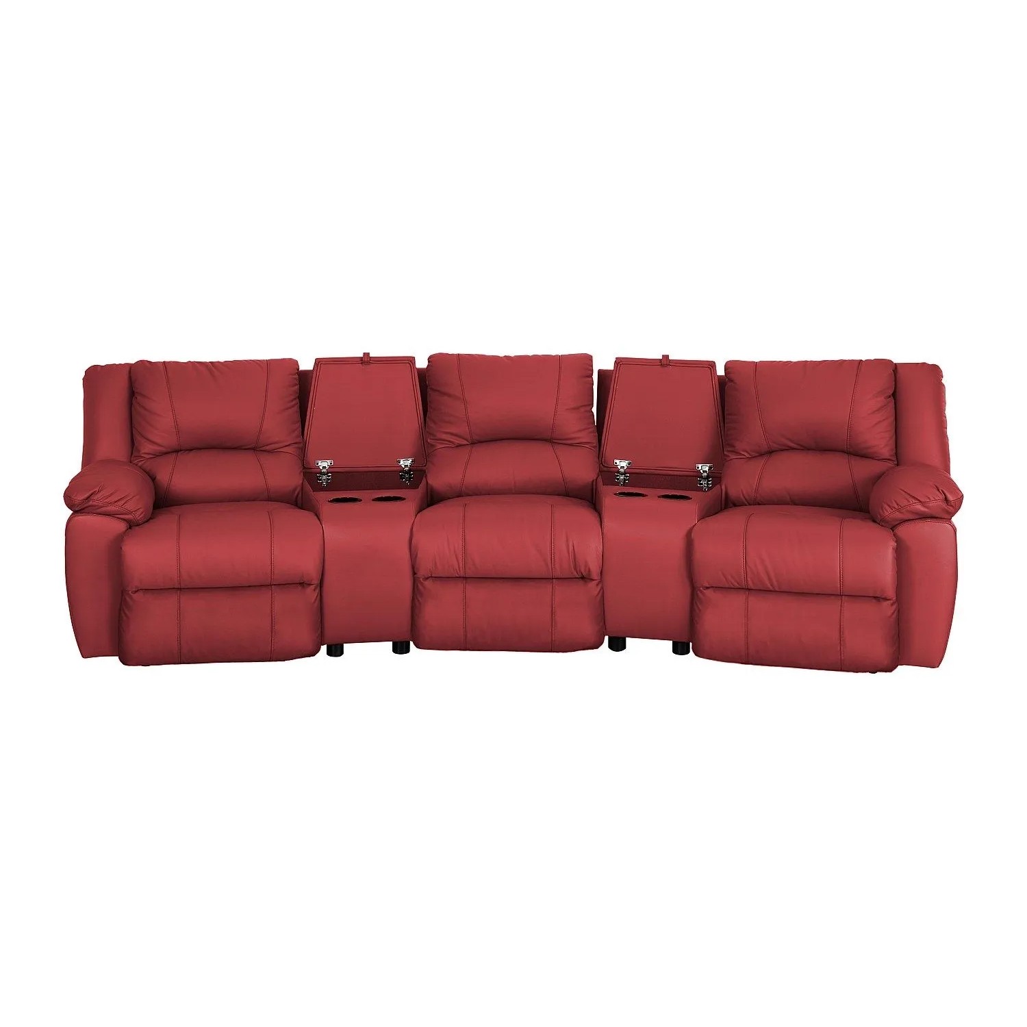 Vente-unique Relaxsofa Aroma Rot 308 cm