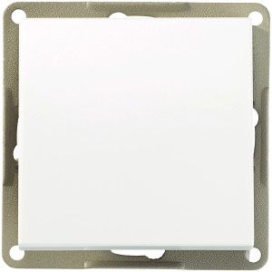 Weißer Kreuzschalter Emelie für Unterputzmontage. Schalter für Lichtsteuerung.